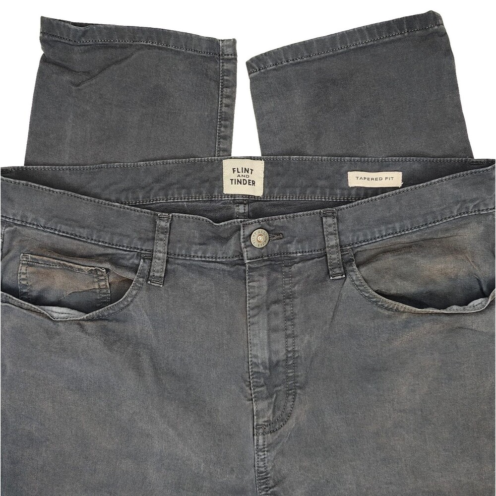 Flint and Tinder 365 Pants Mens 33x30 Navy Blue Washed Tapered Fit Huckberry